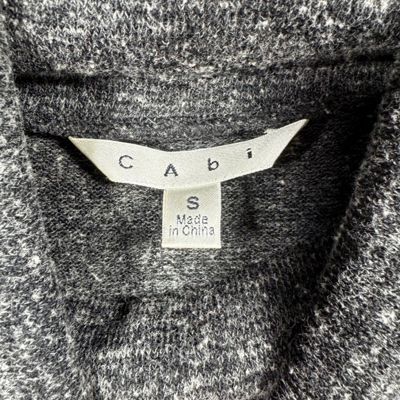 CAbi Glee Sweater Tank Set Cowl Neck Cropped Thumbholes Boho Marled Gray Women S - Picture 2 of 16